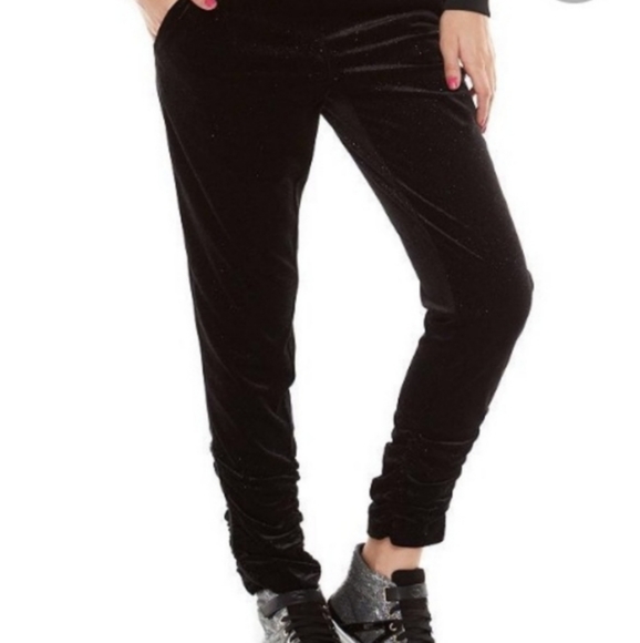 Juicy Couture Pants - Juicy Couture black glitter velour pant XL